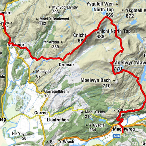 Maentwrog - Moelwyn Mawr - Cnicht - Beddgelert