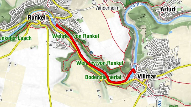 Canoe River Lahn, 18th stage Villmar boat slip facility to Runkel boat slip facility
