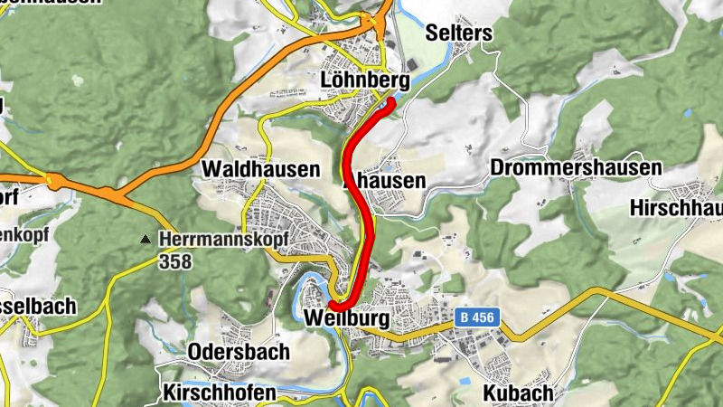 Canoe river Lahn 14th stage Löhnberg-Bahnhof to Weilburg