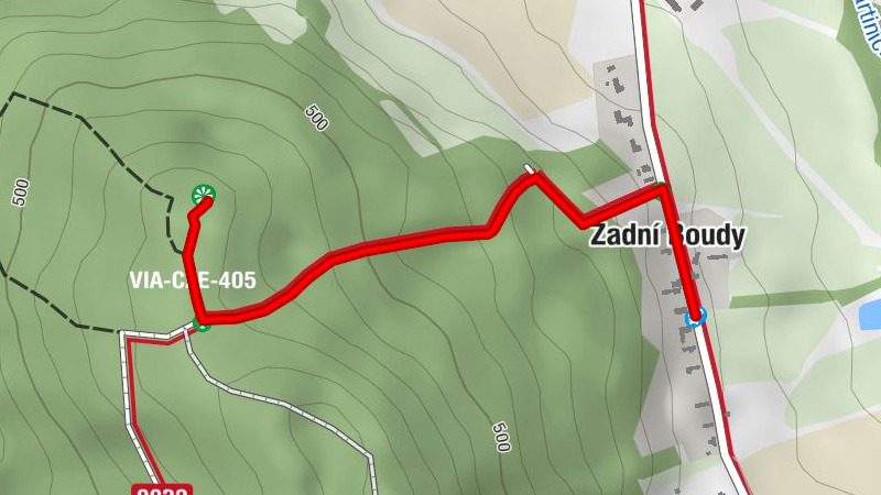 Jesenice u Sedlčan - Zadní Boudy - Boudy