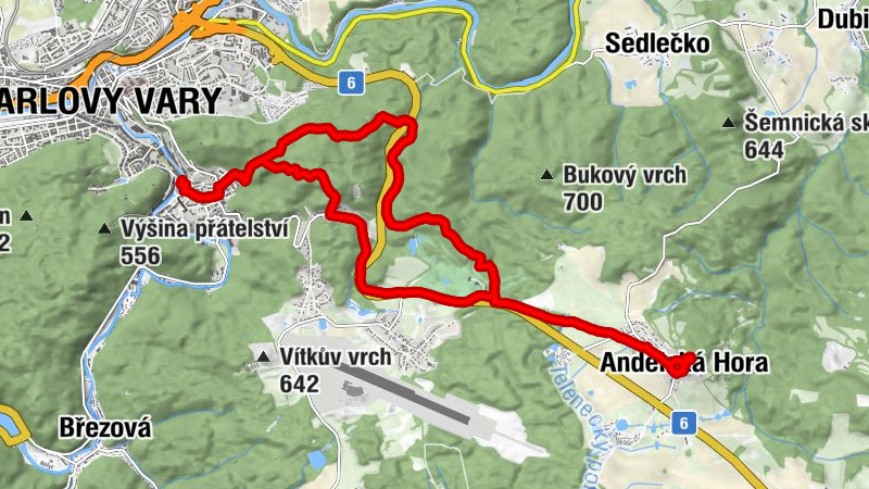 Karlovy Vary - svatá Maří Magdaléna - Andělská hora - pramen Tržní