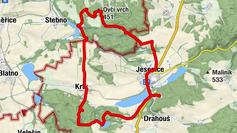 Krty - Všech svatých - Ovčí vrch - Na Cháti