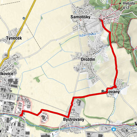 Olomouc - Bystrovany - sv. Donát - U Macků