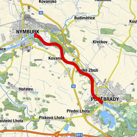 Poděbrady - Velké Zboží - Nymburk - ČCE Poděbrady