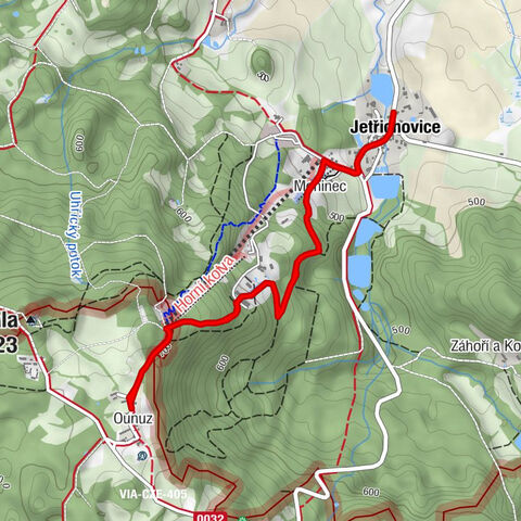 Jetřichovice - Moninec - Monínec - Ounuz