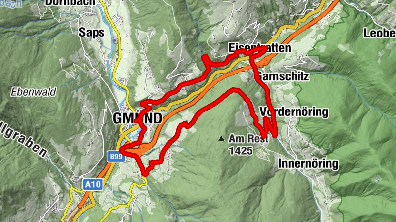 MTB: Tour Gmünd - Eisentratten - Gmünd (Liesertaler Dörfertour)