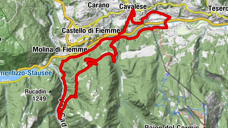 Val Cadino and the waterfall - Tour 925