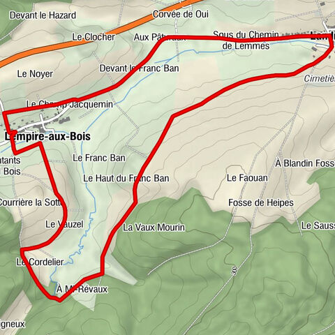 Landrecourt - Le Jardinet - Aux Pâturaux - Lempire-aux-Bois