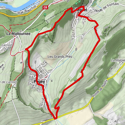 Arguel - Église Saint-Hippolyte - Pugey - Champ Fleuri