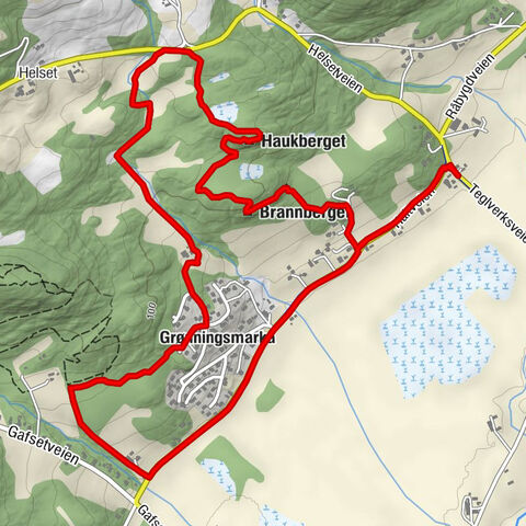 Indre Fosen - Brannberget - Haukberget - Grønningsmarka