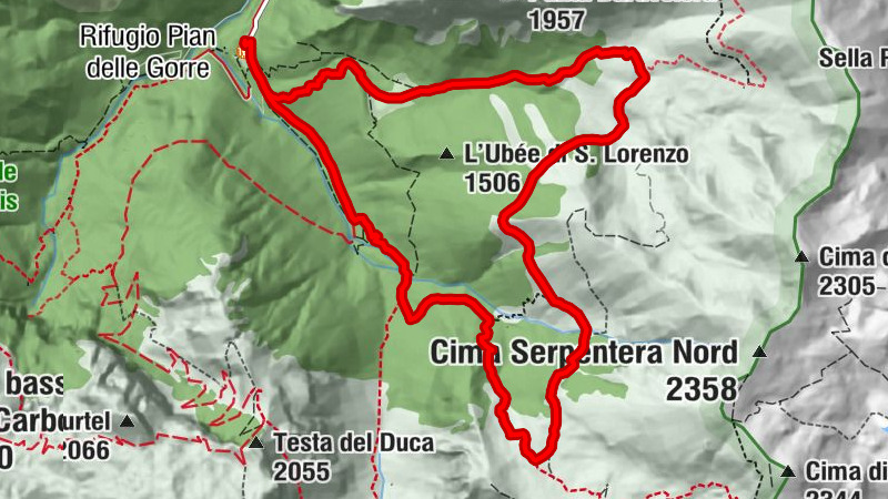Rifugio Pian delle Gorre - Pian delle Gorre - Cascata del Saut