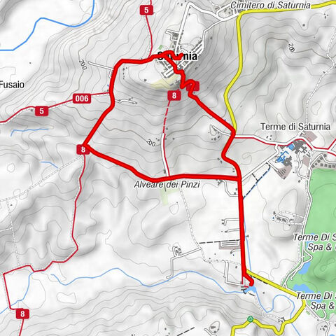 Saturnia - Fonte Buia - Cascate del Mulino - Santa Maria Maddalena