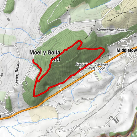 Trewern - Moel y Golfa - Middletown
