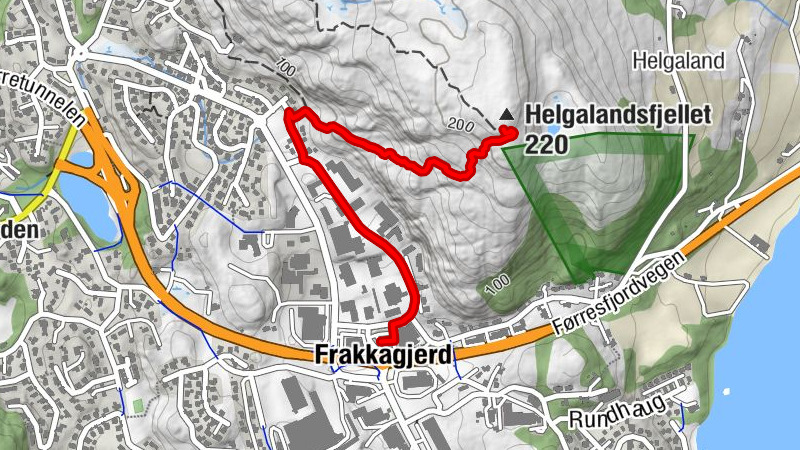Tysvær - Helgalandsfjellet - Frakkagjerd