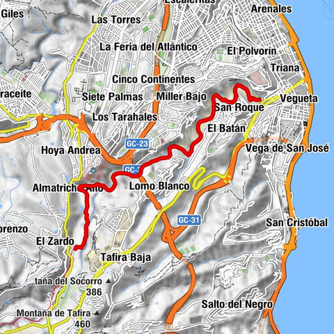Las Palmas de Gran Canaria - San Roque - Lomo Verdejo - Almatriche Alto