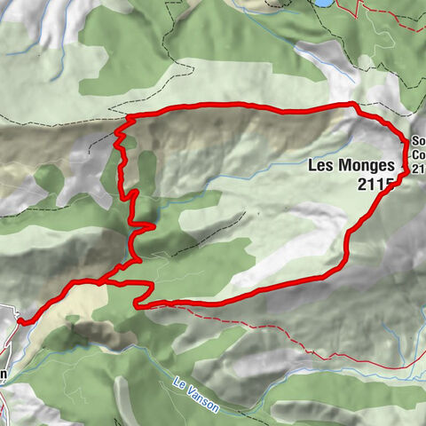 Authon - Source - Les Monges - Sommet de Coste belle