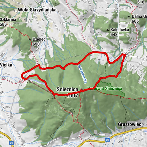 Skrzydlna - Podlesie - Śnieżnica - Wola Skrzydlańska