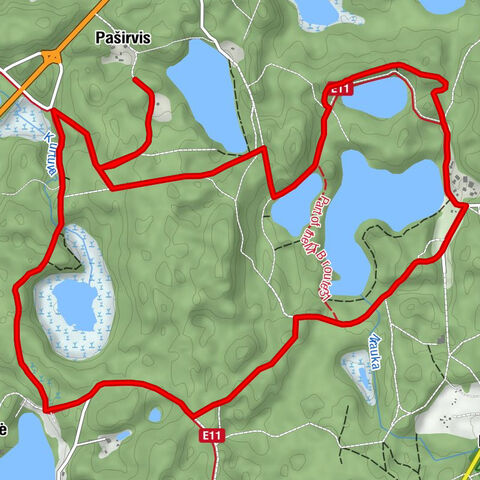 Paširvis - Butiškė - Pageluvis - Rimkiškė