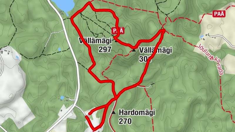 Haanja küla - Vällämägi - Hardomägi