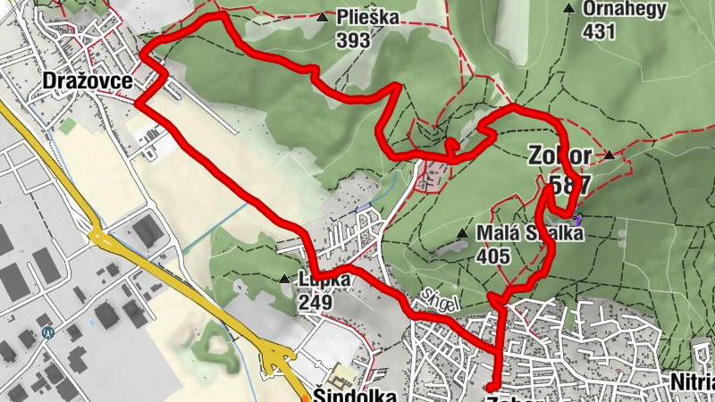 Nitra - Svoradova jaskyňa - Stará hora - Zobor