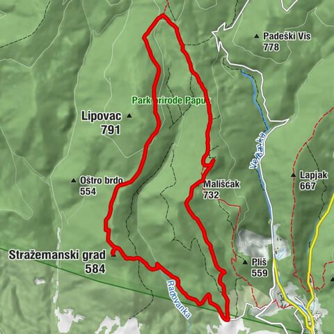 Požeško-slavonska županija - Mališćak - Planinarsko sklonište Mališćak - Stražemanski grad