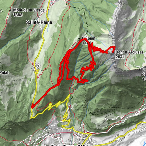 Sainte-Reine - L'Épion - Dent d'Arclusaz - Saint-Pierre-d'Albigny