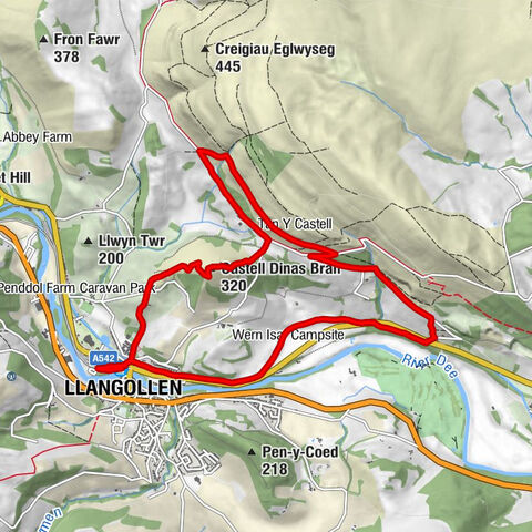 Llangollen - St John's Church - Castell Dinas Bran