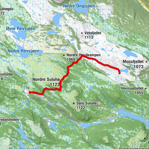 Vestfjellhytta - Nysetra - Nordre Suluhø - Liomseter