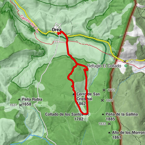 Orea - Ermita de la Soledad - Cerro de San Cristobal - Collado de los Santos