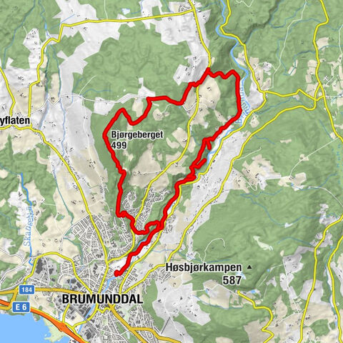 Brumunddal - Øverkvern - Knippa - Bjørgeberget