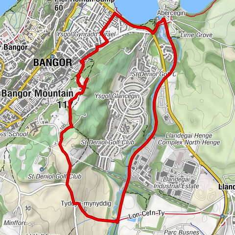 Bangor - Bangor Mountain - Tyddyn-mynyddig - Llandygai