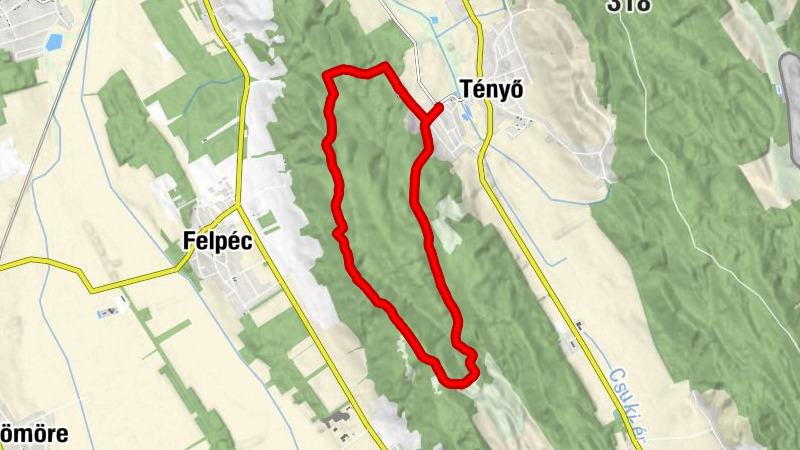 Kajárpéc - Eöry-pihenő (Hatos-tölgy)