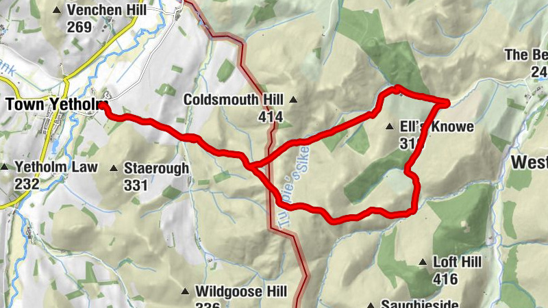 Kirk Yetholm - Maddie's Well - Wideopen Head - Elsdonburn