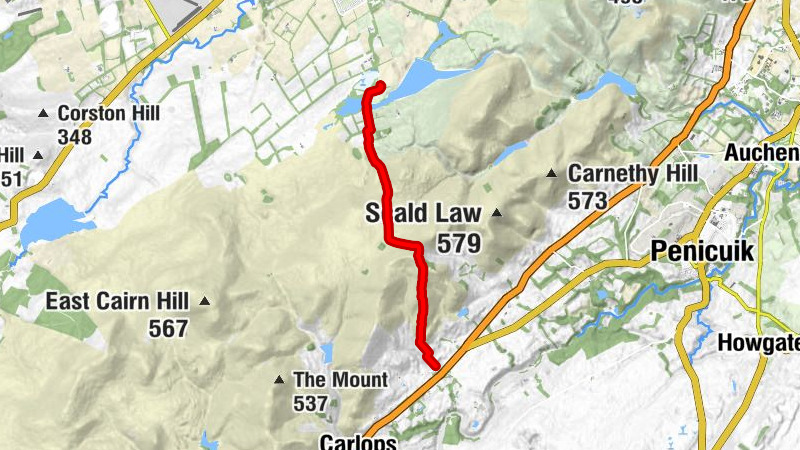 Midlothian - Red gate - Cap Law - Scroggy Hill