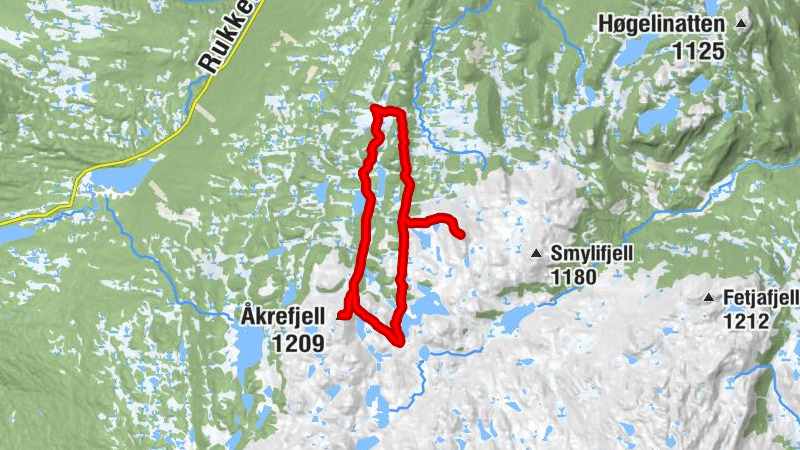 Nesbyen - Åkrefjell - Trommenatten - Timmermannsstølen