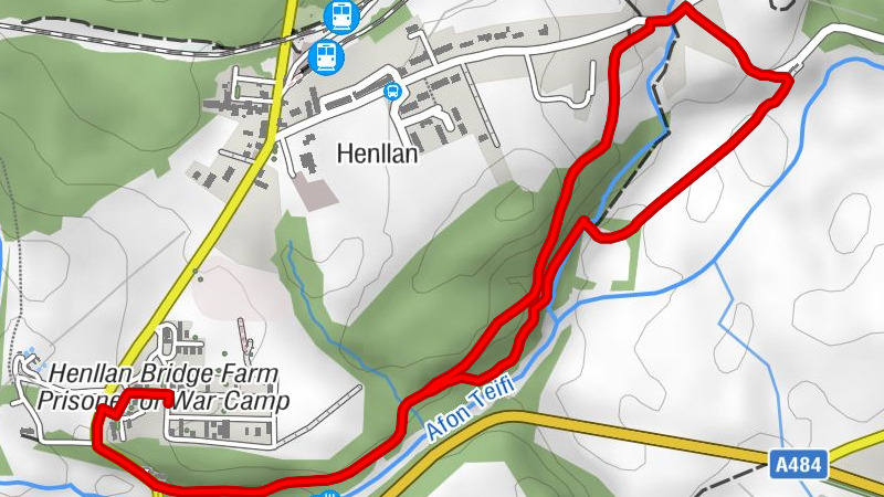 Llangeler - Rhaeadrau Henllan / Henllan Falls - Trebedw - Llandyfriog