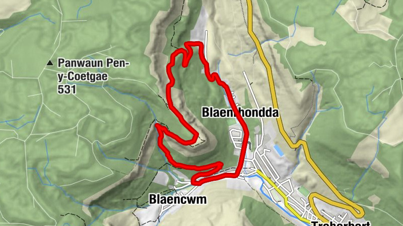 Treherbert - Blaencwm - Berw Wion - Blaenrhondda