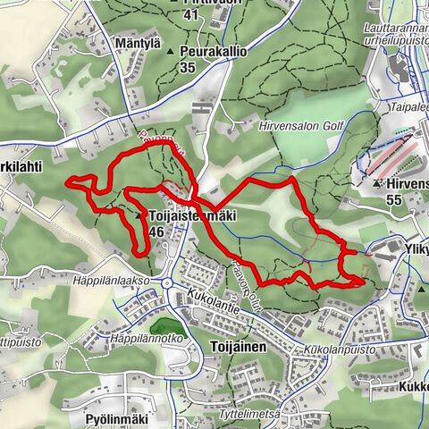 Toijainen - Myllyvuori - Toijaistenmäki - Särkilahti