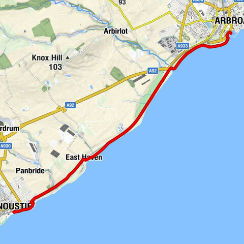 Carnoustie - West Haven - East Haven - Arbroath