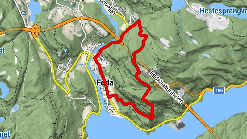 Kvinesdal - Feda - Birkelandsstranda - Holefossen