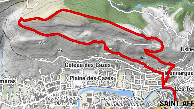Saint-Affrique - L'Éperon des Cazes - Travers des Cazes - Monnargues