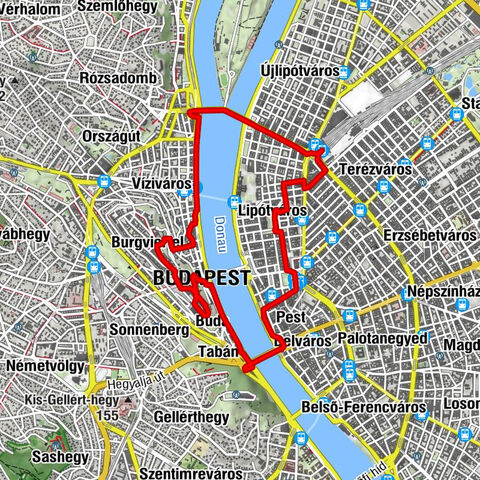 Budapest-Nyugati - Unitárius templom - Németajkú Református templom - Belvárosi Nagyboldogasszony Főplébánia