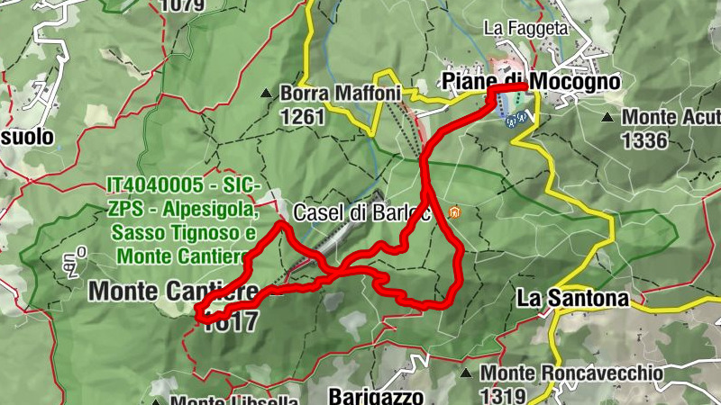 Piane di Mocogno - Poggiaccio - Monte Cantiere - Lama Mocogno