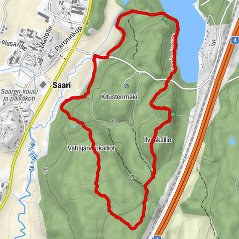 Mäntsälä - Saari - Vähäjärvenkalliot - Pirunpelto