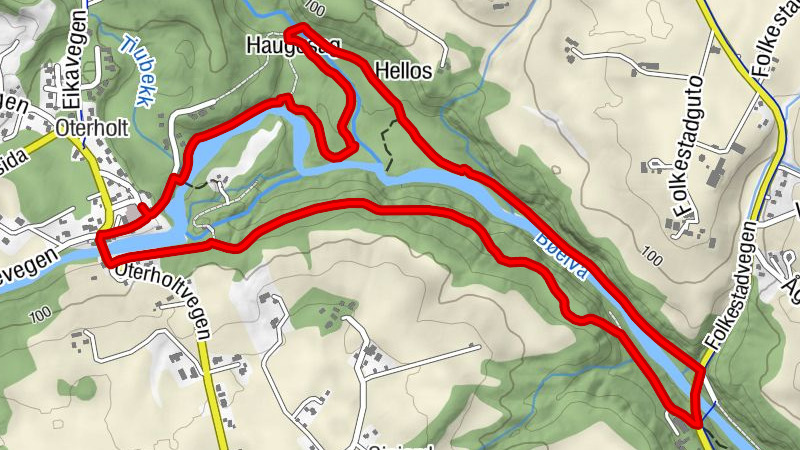 Oterholt - Oterholtfossen - Haugesag - Hellos