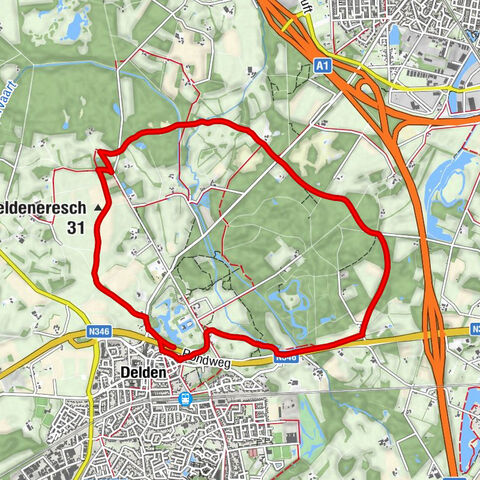 Delden - Hengelo - Uitzichtpunt Erve Hellecate - Deldeneresch