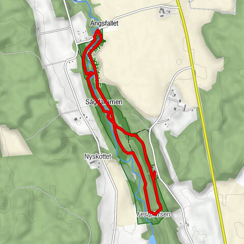 Heby kommun - Ängsfallet - Åsboda - Sågdammen