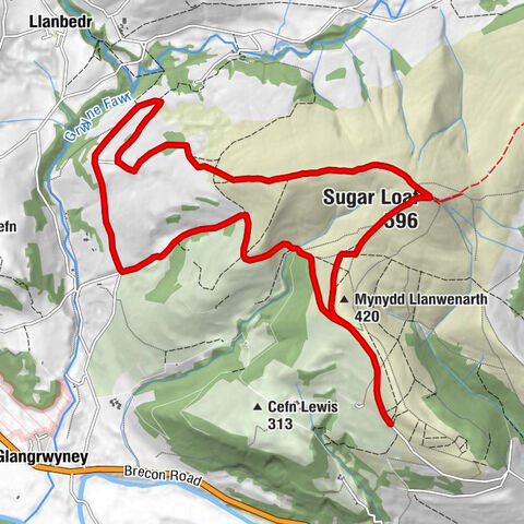 Crucorney - Sugar Loaf - Mynydd Llanwenarth - Abergavenny