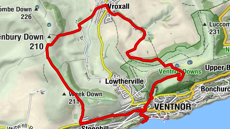 Ventnor - Wroxall - Steephill