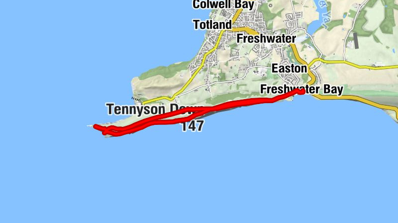 Freshwater Bay - Easton - Tennyson Down - East High Down